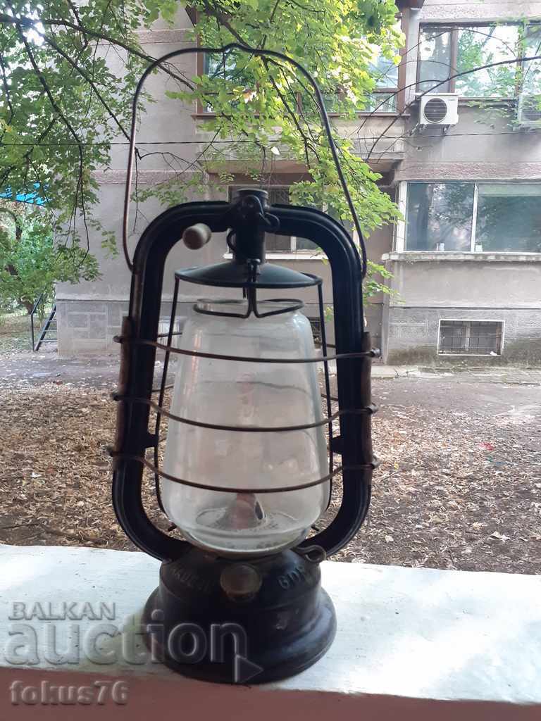 Old antique German gas lantern Frowo GDR