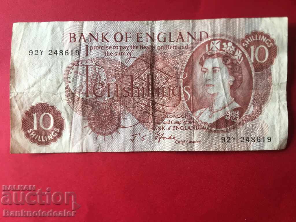 England 10 shillings 1966-70 Pick 373c Ref 8619