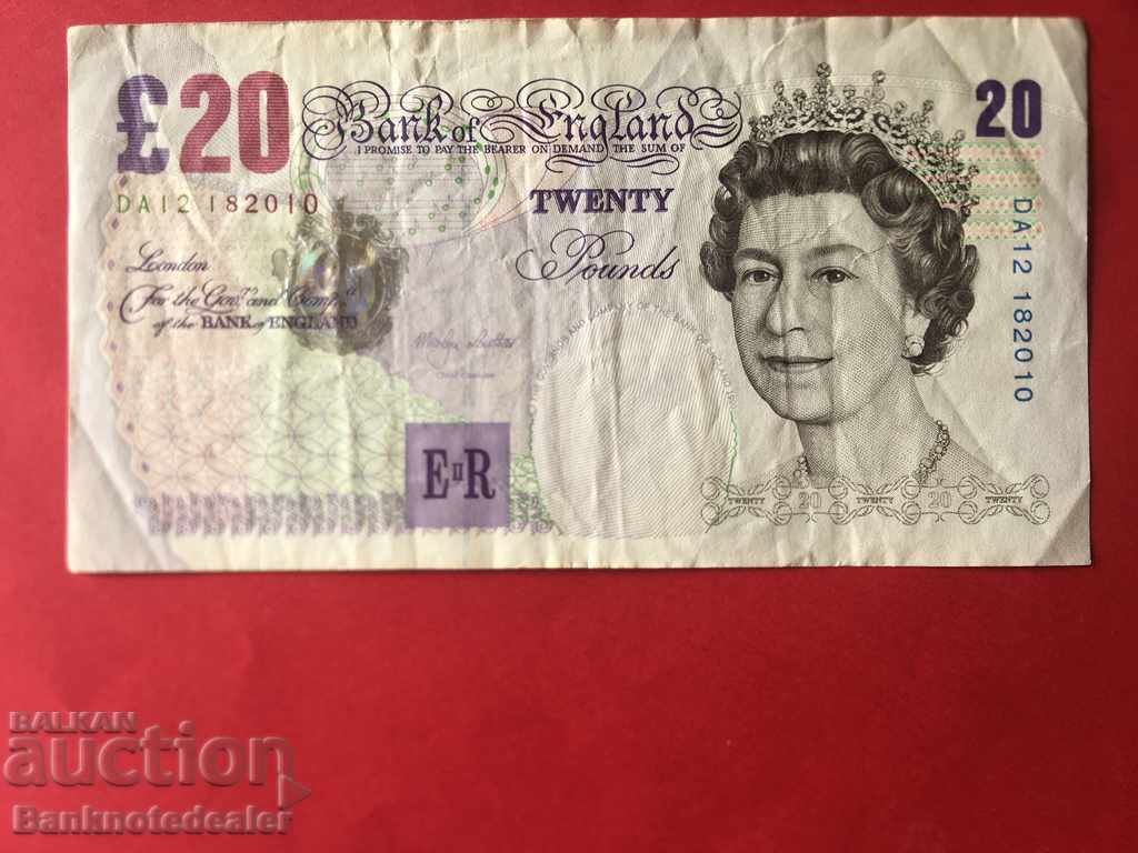 Anglia Marea Britanie 20 de lire sterline 1999-04 Pick 320a Ref 2916