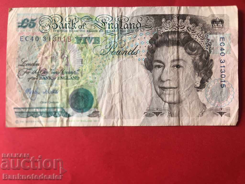 England Great Britain 5 Pounds 1990-91 Pick 382a Ref 3015