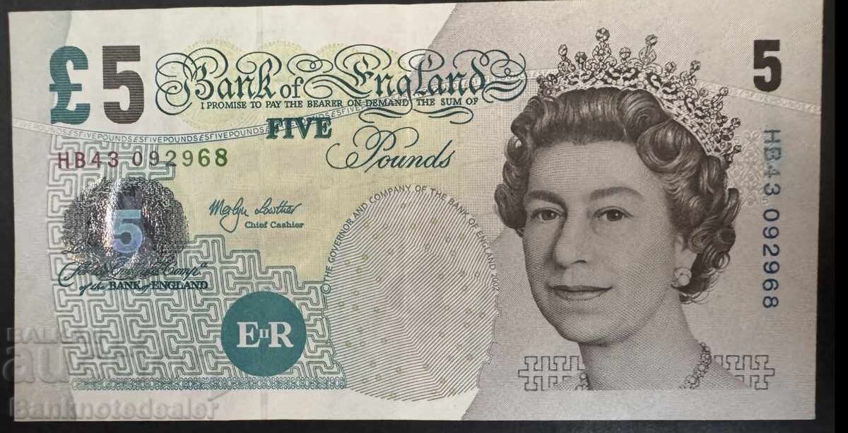 England Great Britain 5 Pounds 1990-91 Pick 382a Ref 3015