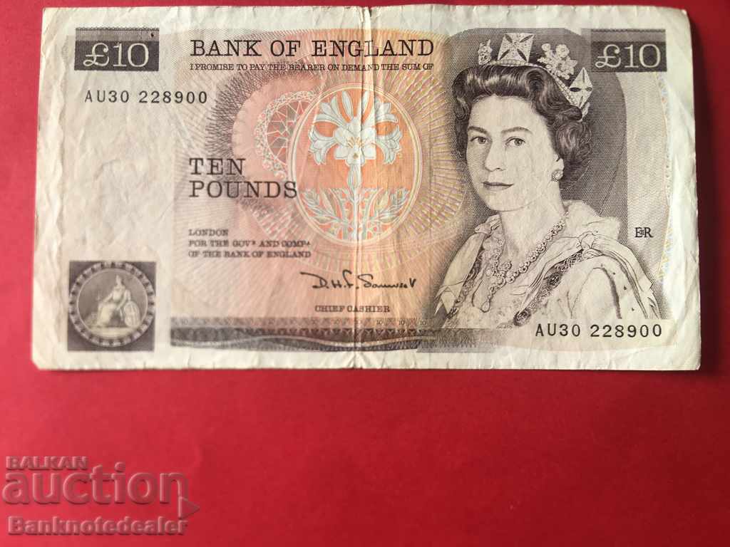 England Great Britain 10 Pounds 1980-88 Pick 379d Ref 8900