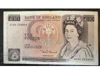 England Great Britain 10 Pounds 1980-88 Pick 379d Ref 8900