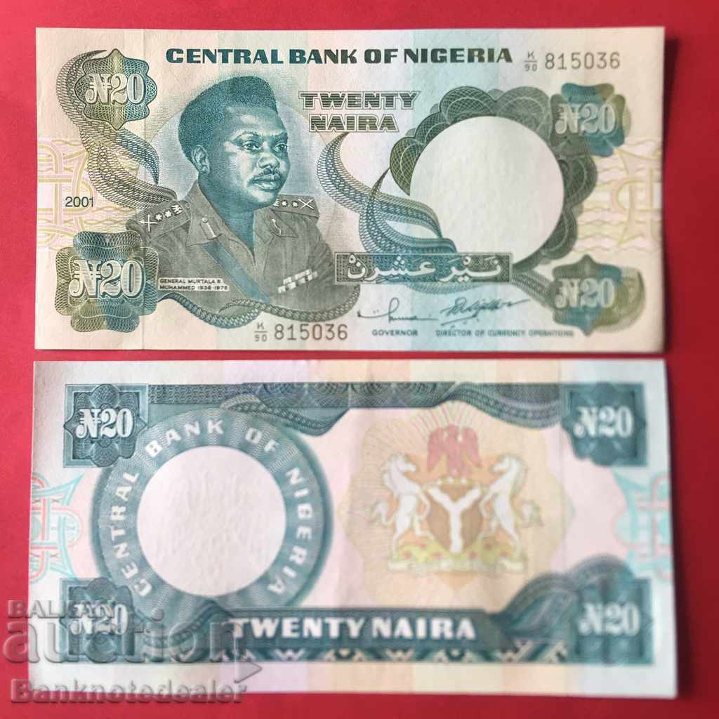 Nigeria 20 Naira 2001 Pick 26f Ref 5036 Unc