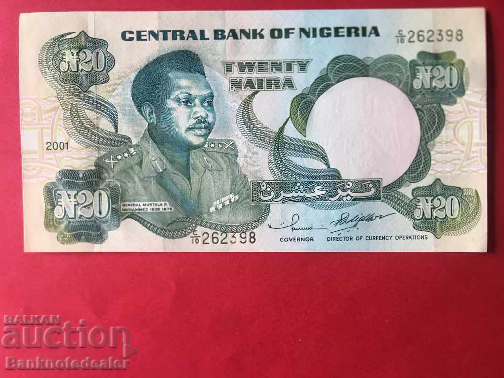 Nigeria 20 Naira 2001 Pick 26f Ref 2398 Unc