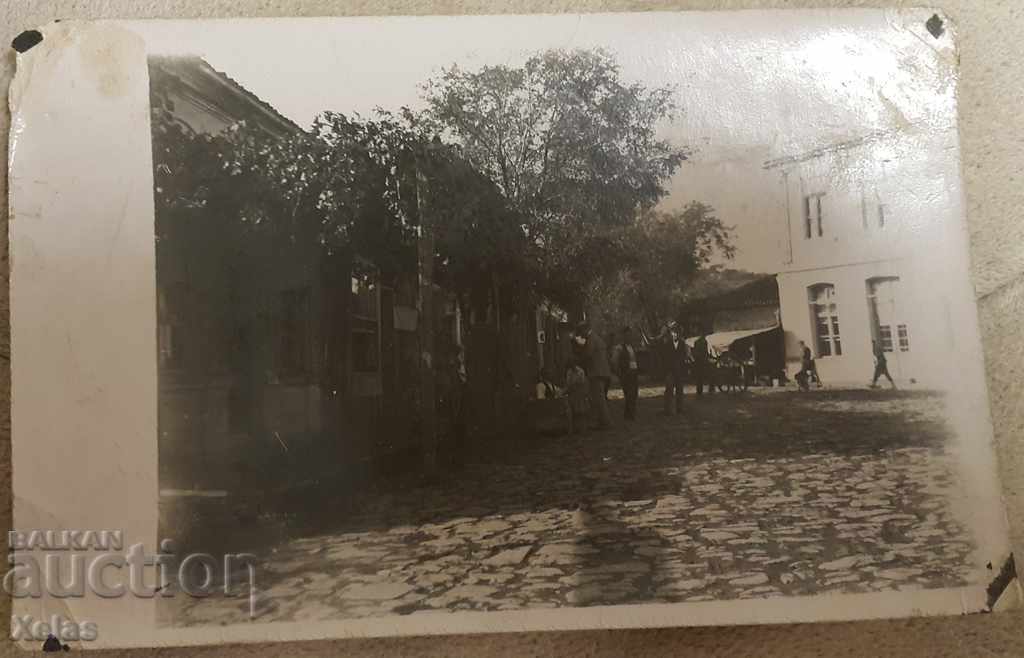 Стара пощенска картичка снимка Карнобат 1930-те