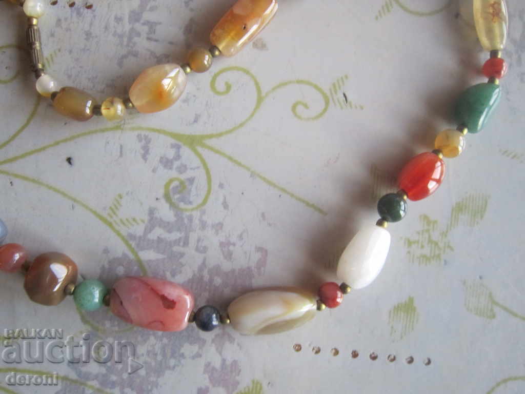 Auction  Unique necklace necklace with natural stones 2