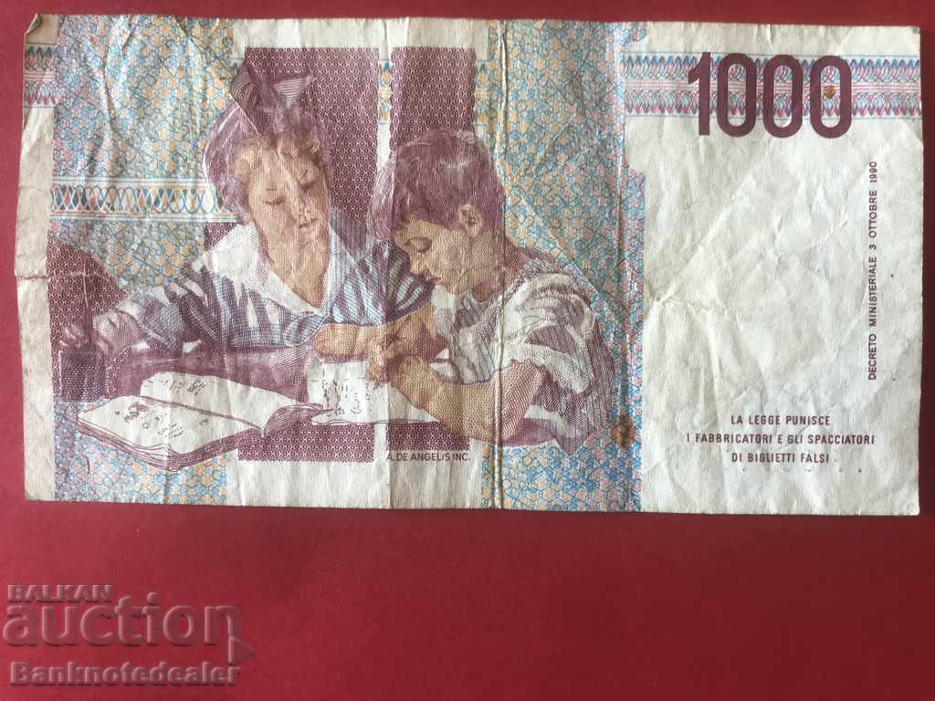 Italy 1000 Lire 1990 Pick 109 Ref 7175 with price 1.00 BGN | € 0.51 Italy 1000 Lire 1990 Pick 109 Ref 7175 with price 1.00 BGN | € 0.51