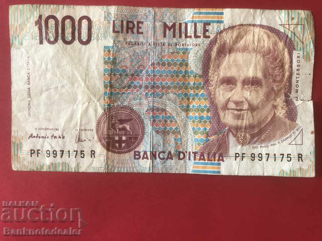 Italia 1000 Lire 1990 Pick 109 Ref 7175