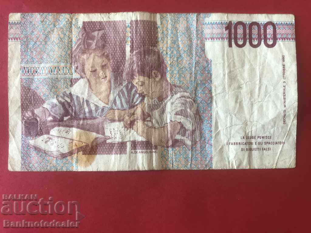 Italy 1000 Lire 1990 Pick 109 Ref 1814 with price 1.00 BGN | € 0.51