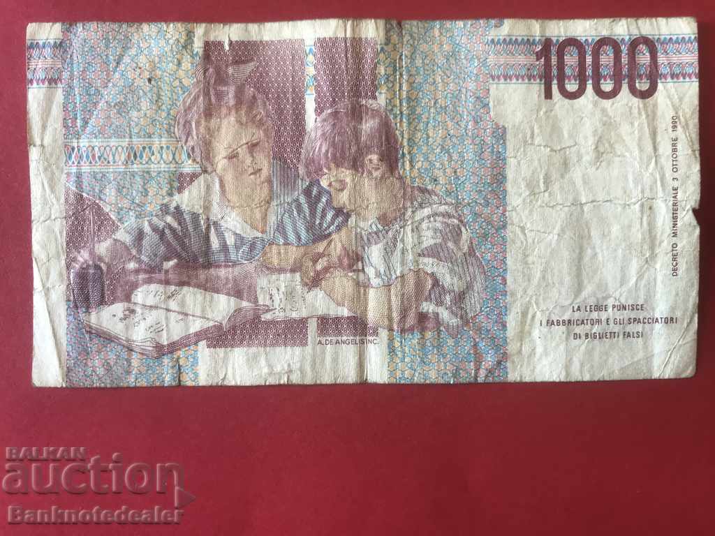 Italy 1000 Lire 1990 Pick 109 Ref 4486 with price 1.00 BGN | € 0.51 Italy 1000 Lire 1990 Pick 109 Ref 4486 with price 1.00 BGN | € 0.51
