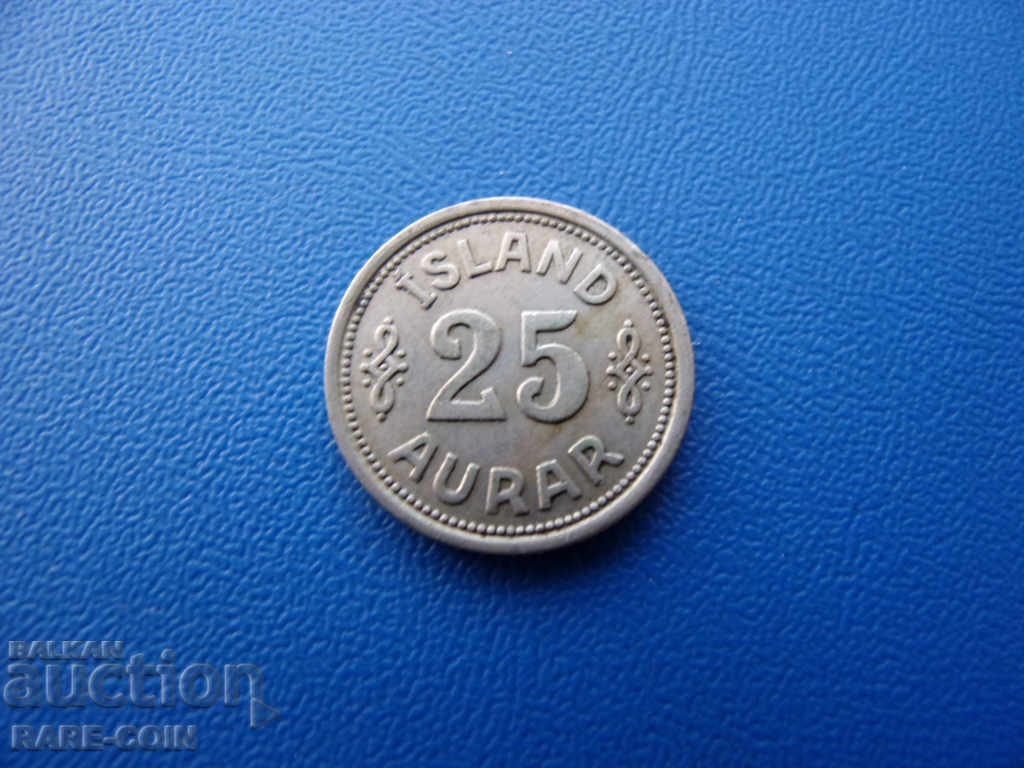 RS (32) Iceland 25 Aurur 1940 UNC Rare