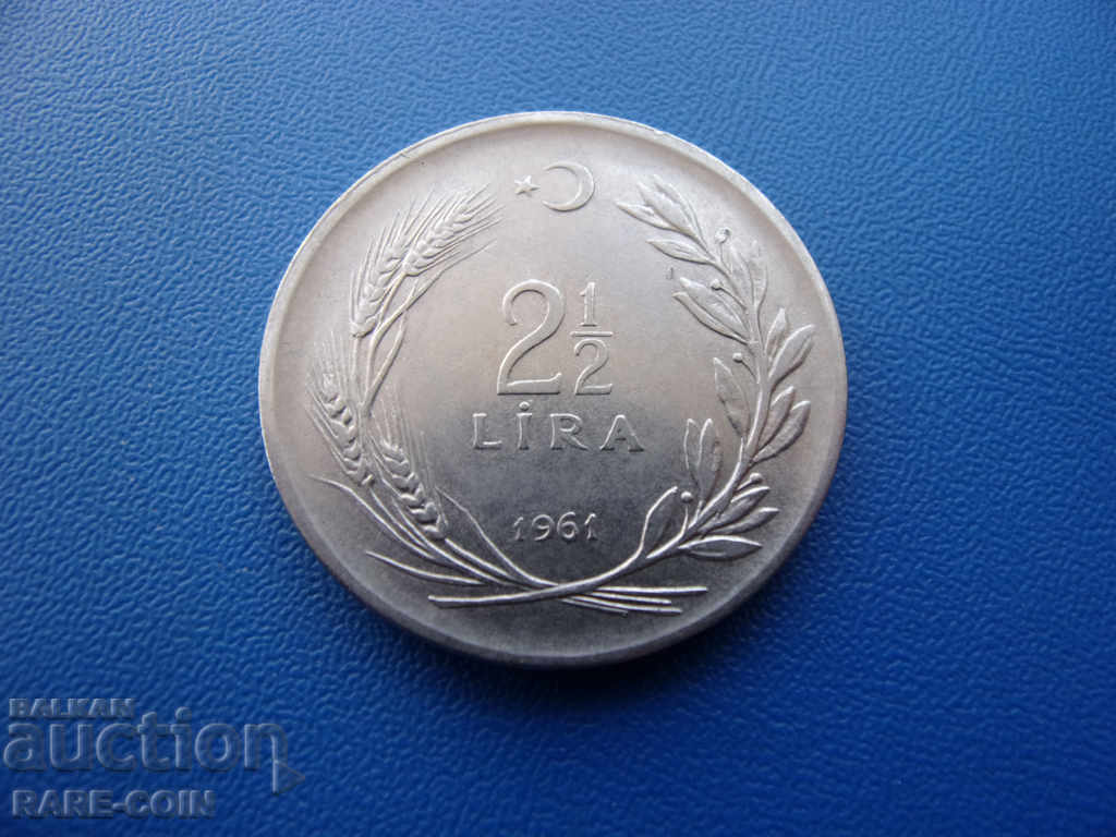 RS (32)  Турция  2½  Лири  1961  Rare