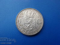 RS (32) Netherlands 1 Guilder 1956 Silver Rare