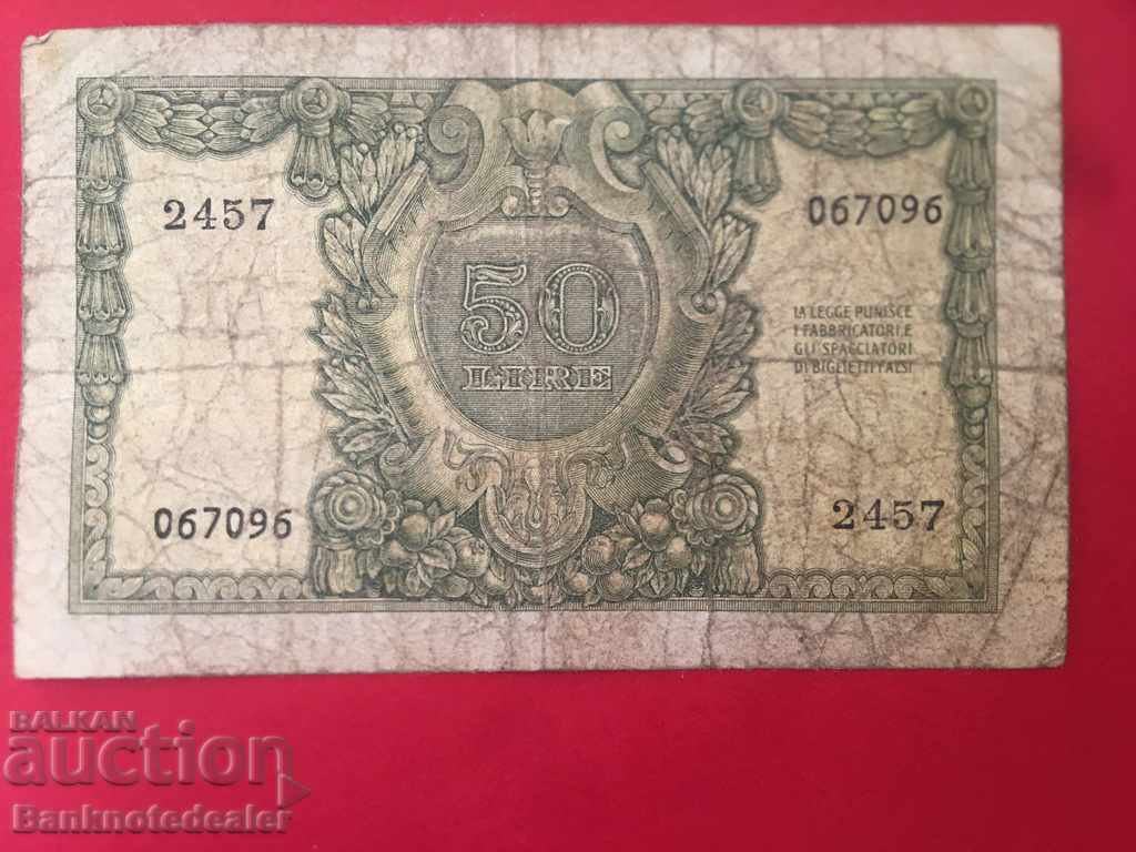 Italy 50Lire 1951 Pick 91a Ref 7224 with price 20.00 BGN | € 10.23 Italy 50Lire 1951 Pick 91a Ref 7224 with price 20.00 BGN | € 10.23