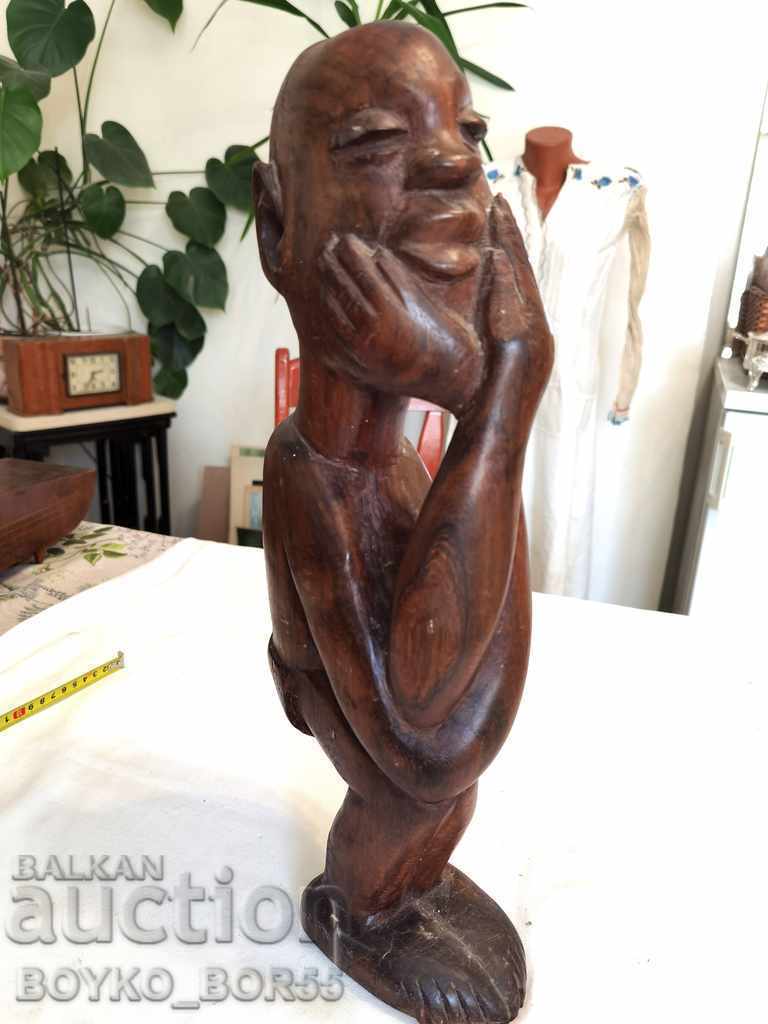 Оригинално Африканско Изкуство- Масивна Статуетка Скулптура