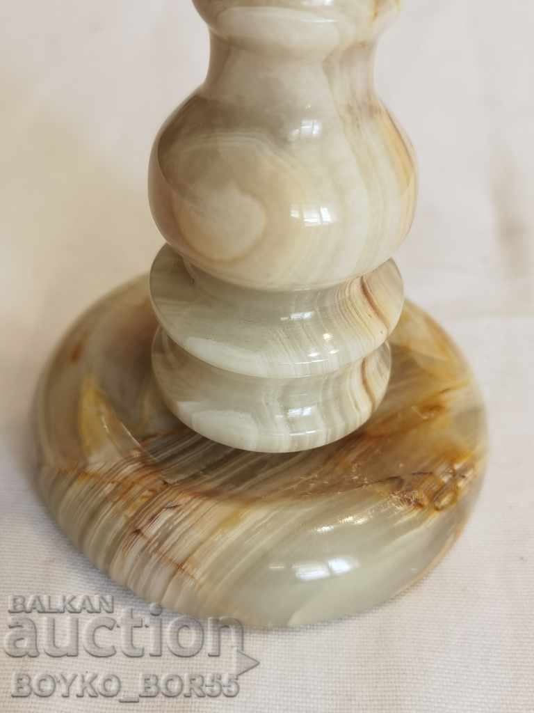 Gorgeous Candlestick made of Polished Agate with price 40.00 BGN | € 20.45 Gorgeous Candlestick made of Polished Agate with price 40.00 BGN | € 20.45