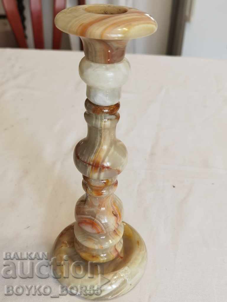 Gorgeous Candlestick made of Polished Agate