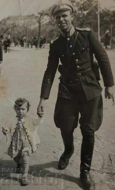 POLICEMAN SOLDIER CHILD PHOTO PHOTO KINGDOM OF BULGARIA