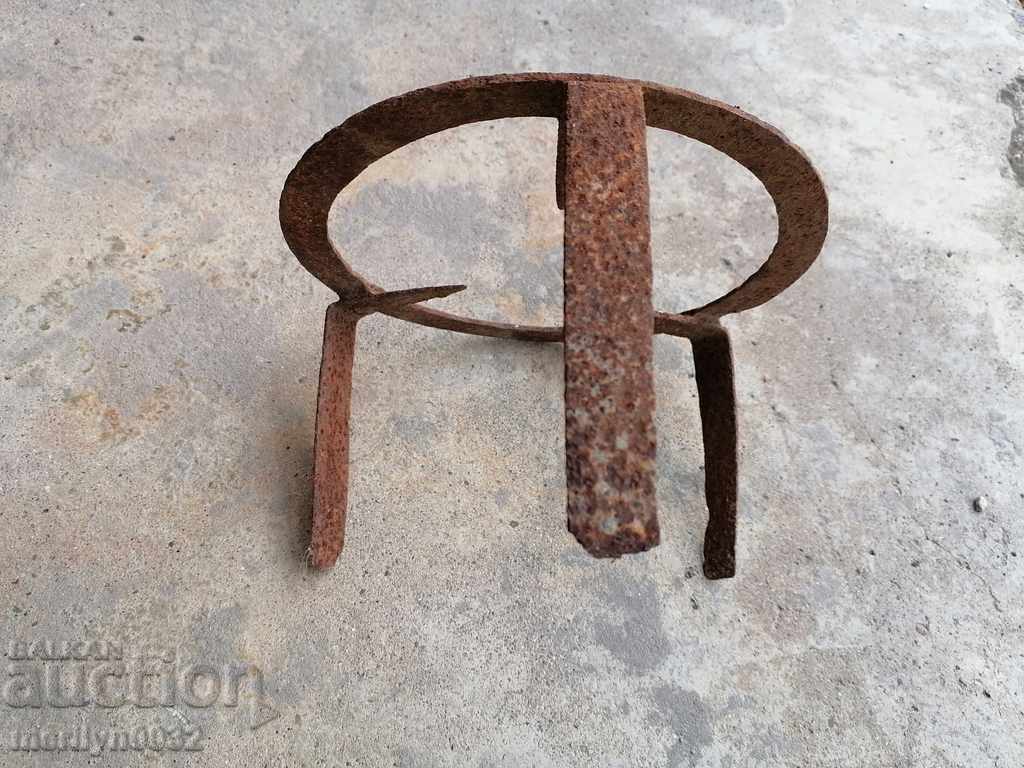 Auction  An old forged sack, fireplace, grill, wrought iron