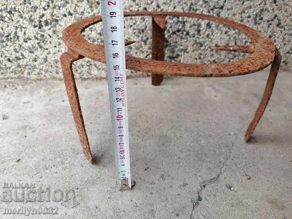 An old forged sack, fireplace, grill, wrought iron - 6