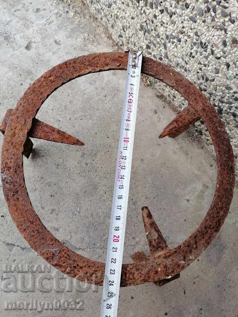 An old forged sack, fireplace, grill, wrought iron - 7