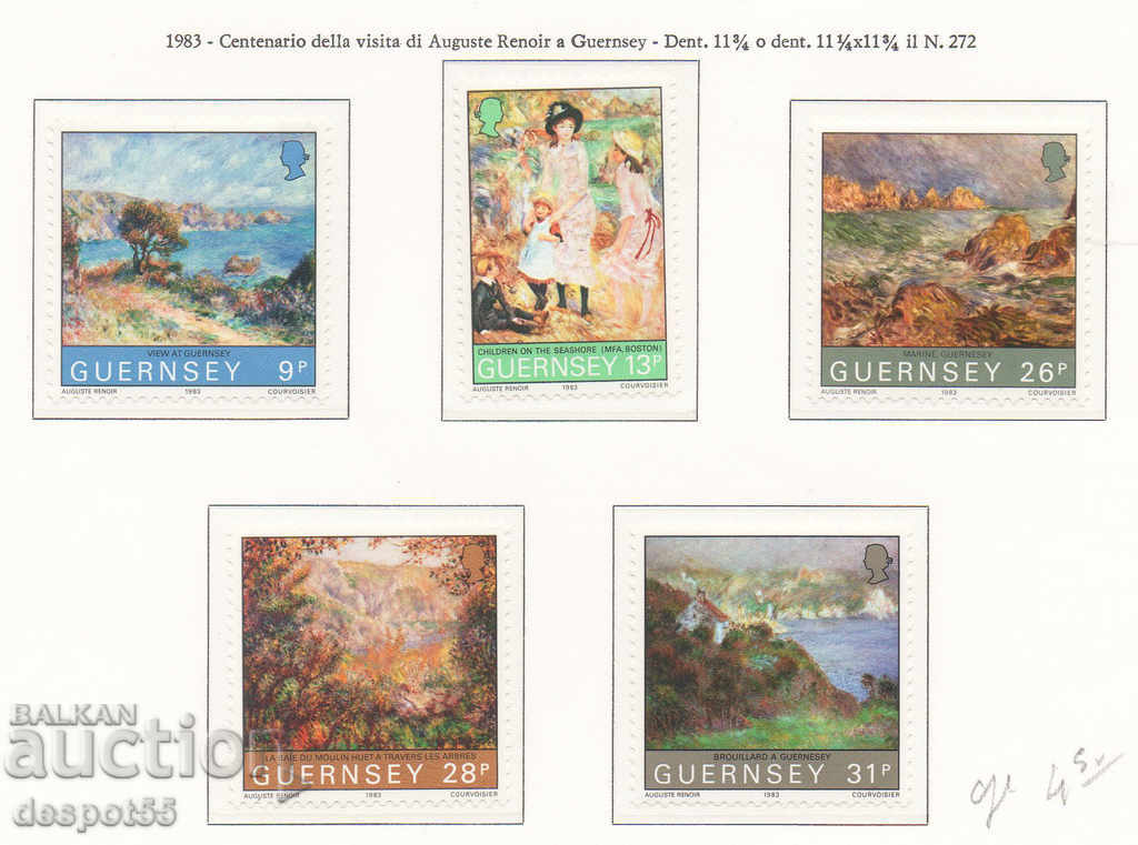 1983. Guernsey. Tablouri de Renoir.