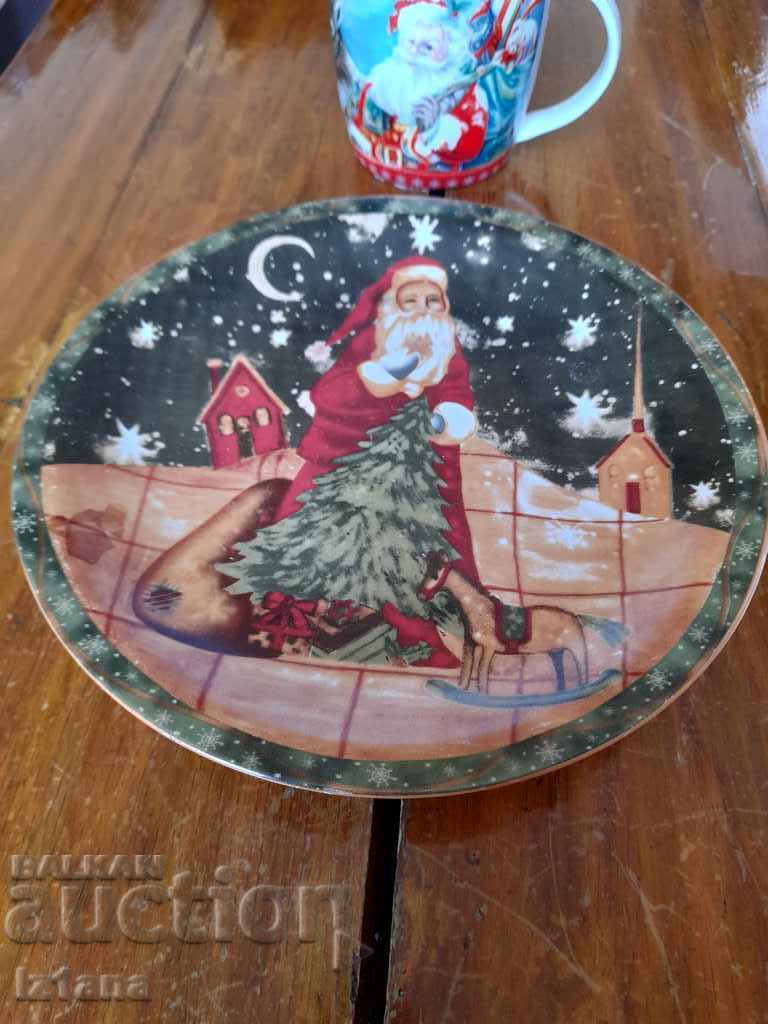 Стара коледна чиния,чаша с цена 20.00 лв. | € 10.23 Стара коледна чиния,чаша с цена 20.00 лв. | € 10.23