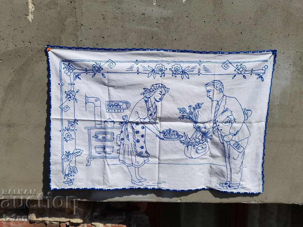 Covor brodat antic, tapet Covor brodat antic, tapet