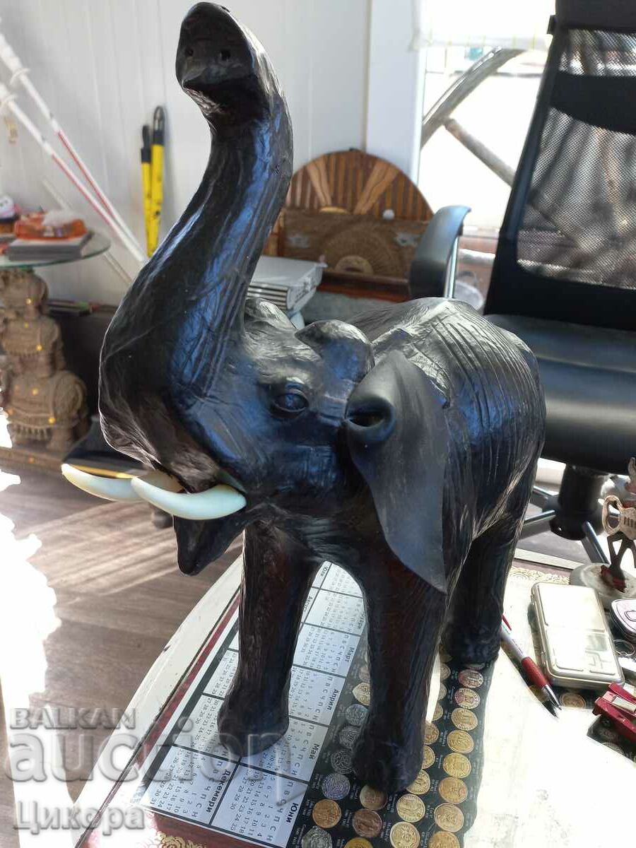 HUGE LEATHER ELEPHANT with price 200.00 BGN | € 102.26