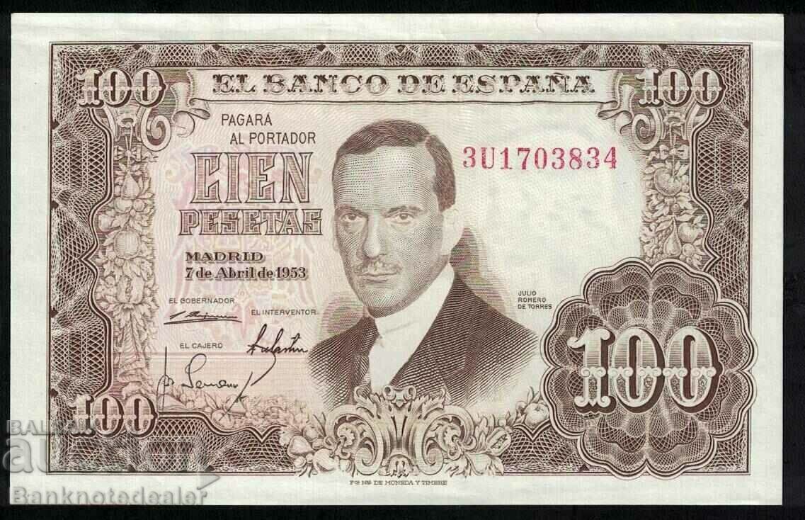 Spain 100 Pesetas 1953 Pick 150 Ref 3834