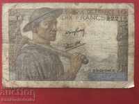 French 10 Francs 22.6.1944 Ref 2216