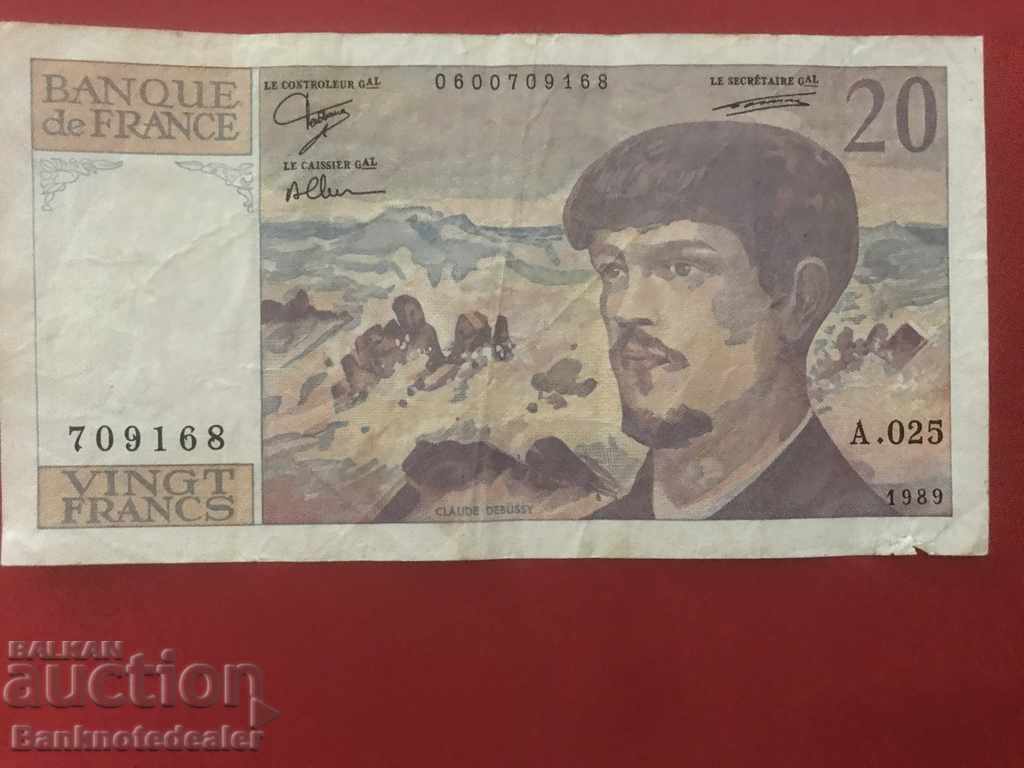 France 20 francs 1989 Pick 151 Ref 9168