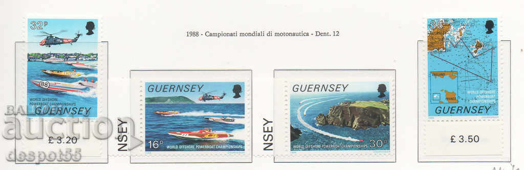 1988. Guernsey. Campionatul Mondial de bărci cu motor.