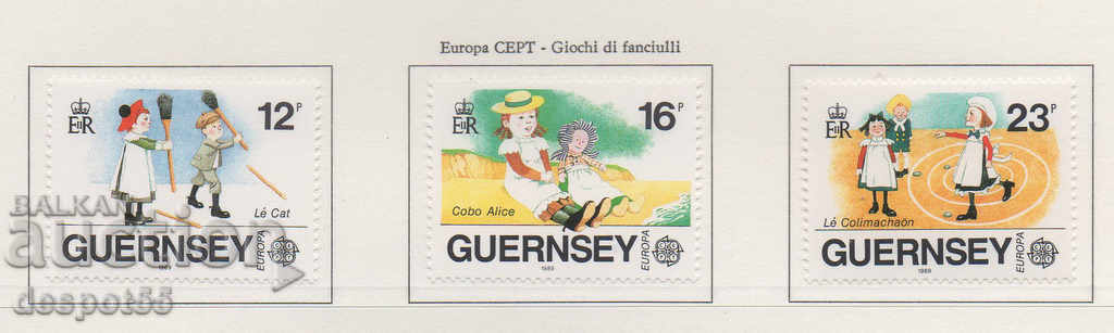1989. Guernsey. Europe - Children's games.