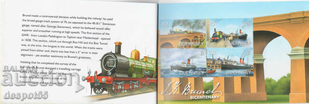 Delivery of 2006 Guernsey. Zumbard Kingdum Brunel, British engineer. Carnet Delivery of 2006 Guernsey. Zumbard Kingdum Brunel, British engineer. Carnet