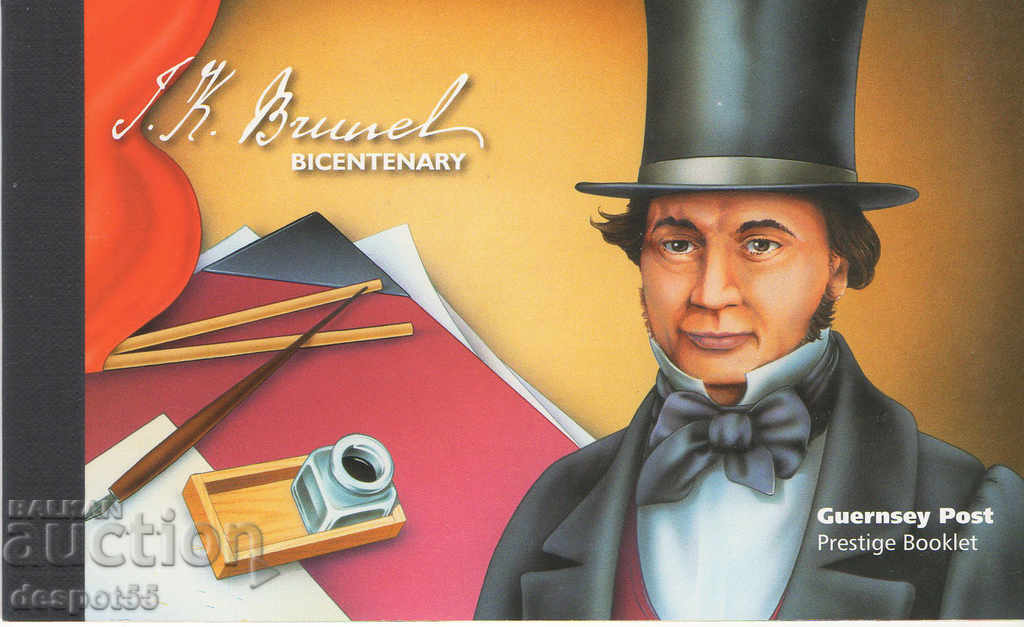 2006 Γκέρνσεϊ. Zumbard Kingdum Brunel, Βρετανός μηχανικός. Καρνέτο