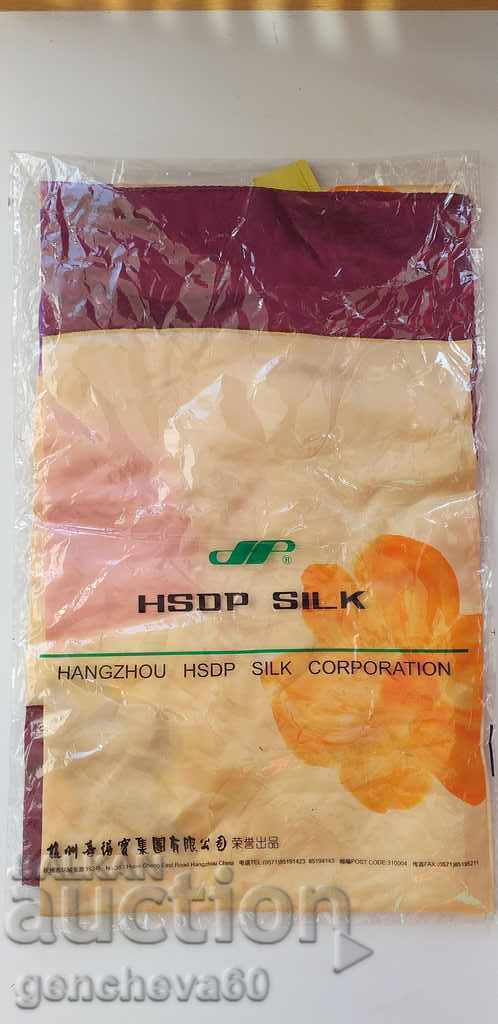 Копринена рисувана кърпа за глава110см.с етикет - 5