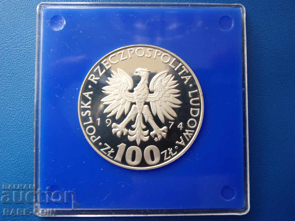 Auction  RS (32) Poland 100 PLN 1974 UNC PROOF Rare