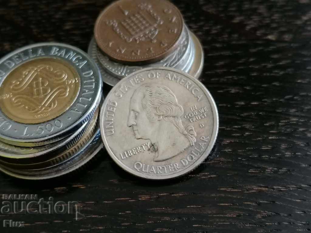 Monedă - SUA - 1/4 (sfert) de dolar (Rhode Island) 2001 cu preț 4.50 BGN | € 2.30 Monedă - SUA - 1/4 (sfert) de dolar (Rhode Island) 2001 cu preț 4.50 BGN | € 2.30