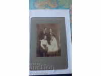 Снимка Младоженци с мъж и жена Русе 1925 Картон