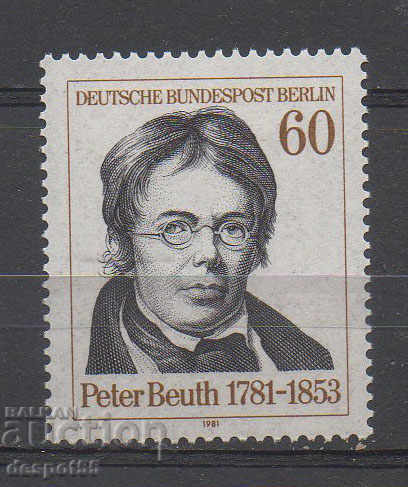 1981. Berlin. 200 de ani de la nașterea lui Peter Beut.