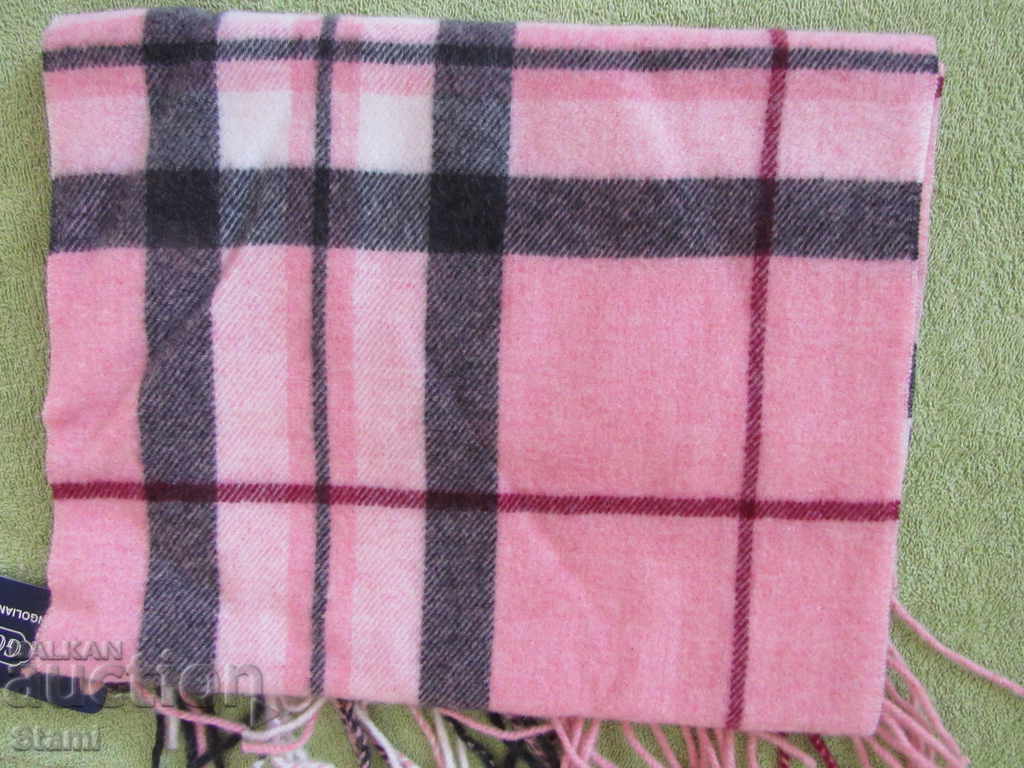 New GOBI Cashmere Scarf - Pink, Gray and Black, Mongolia - 6 New GOBI Cashmere Scarf - Pink, Gray and Black, Mongolia - 6