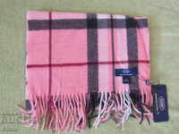 New cashmere scarf GOBI-pink, gray and black, Mongolia