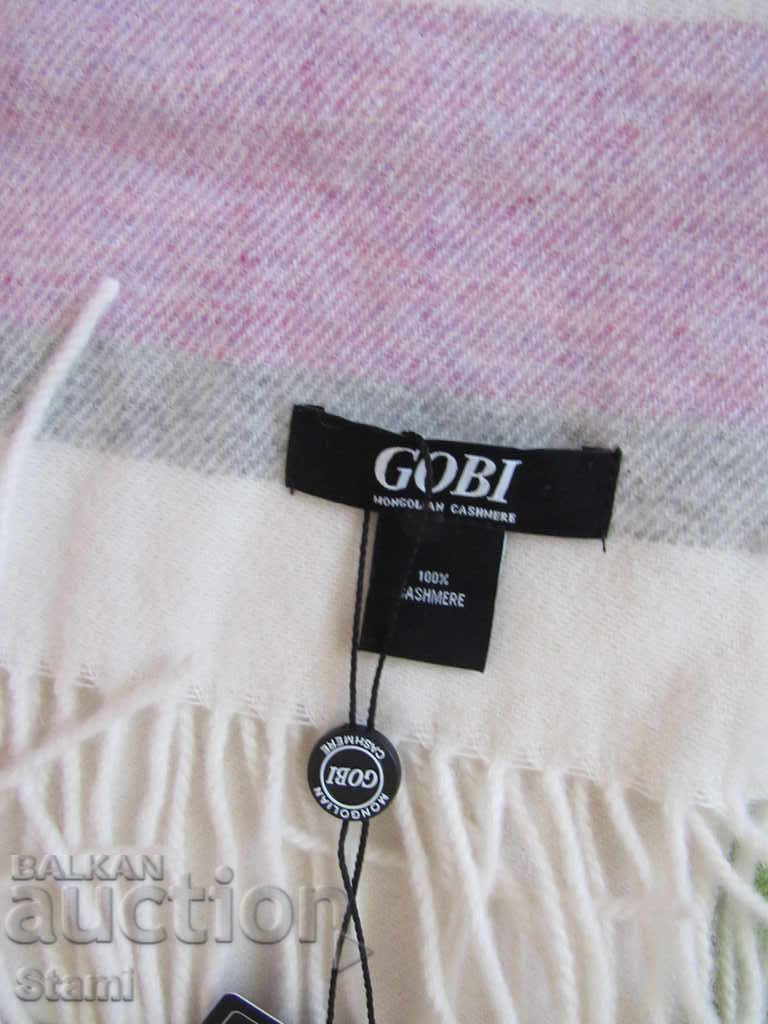 Παράδοση Νέο κασκόλ GOBI Cashmere-Purple and White, Μογγολία Παράδοση Νέο κασκόλ GOBI Cashmere-Purple and White, Μογγολία
