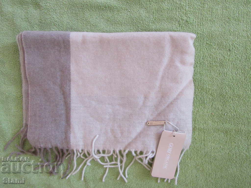 Auction  New cashmere scarf GOBI - organic cashmere, Mongolia