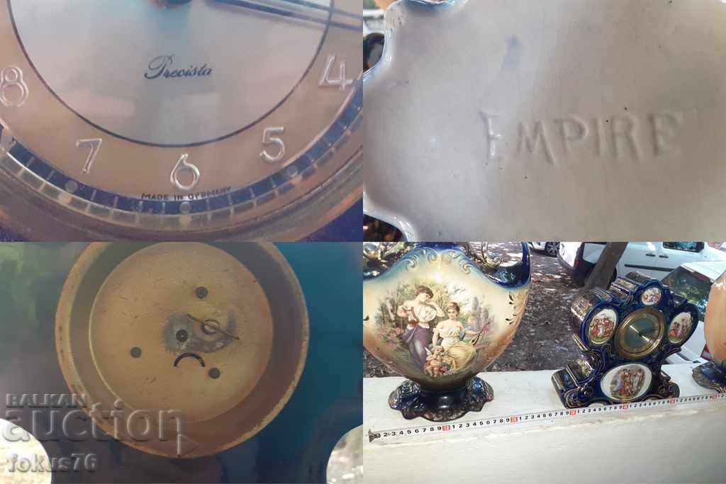 Amazing old English cobalt watch with gilding two vases - 6 Amazing old English cobalt watch with gilding two vases - 6