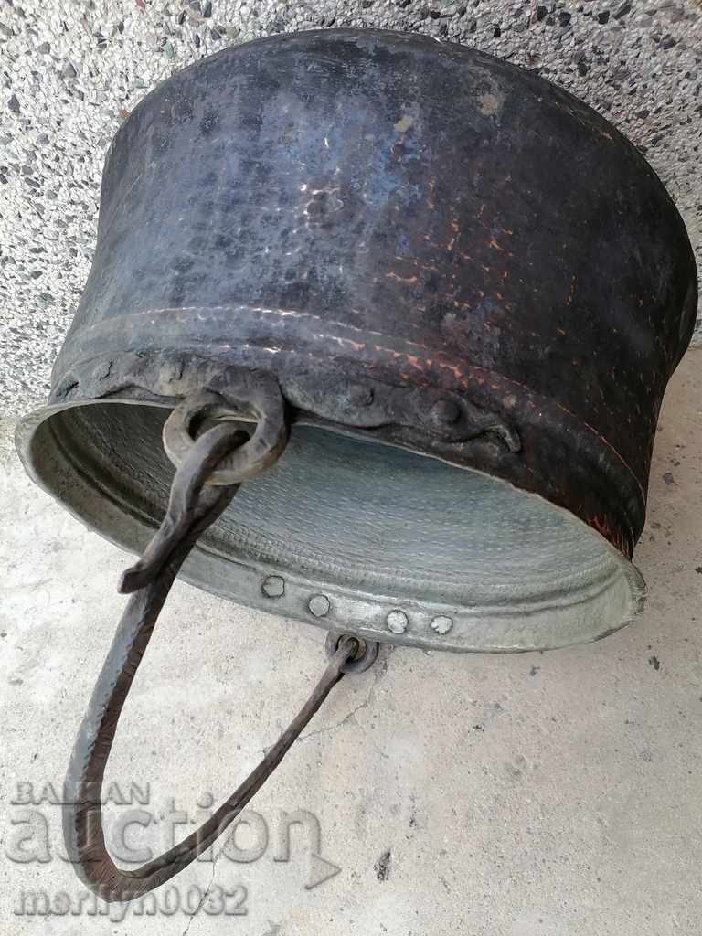 Old harania, copper vessel, large cauldron, copper, dustpan - 5