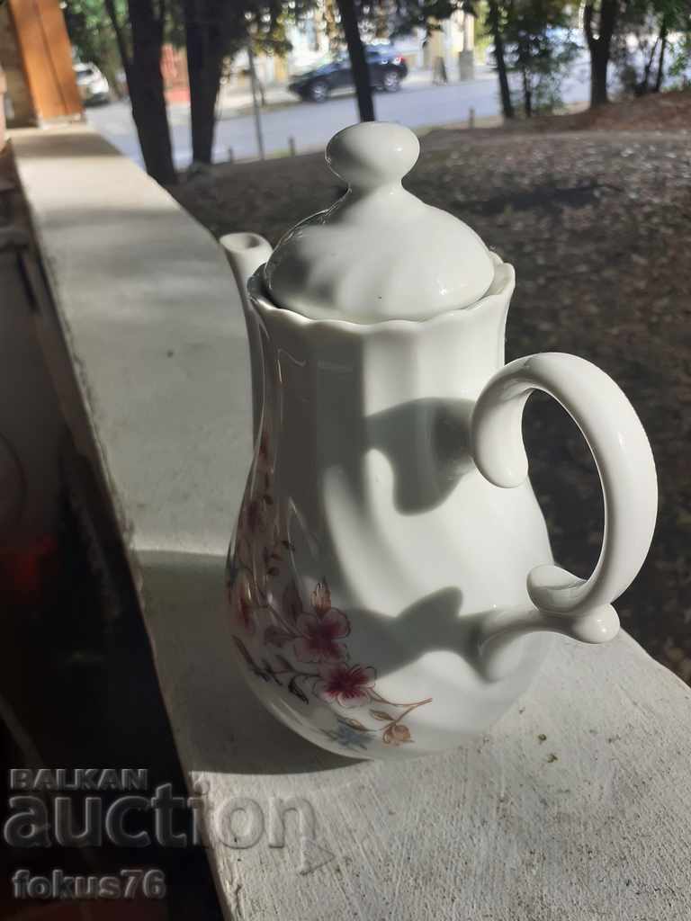 Auction Excellent Bulgarian porcelain jug with stamps Auction Excellent Bulgarian porcelain jug with stamps