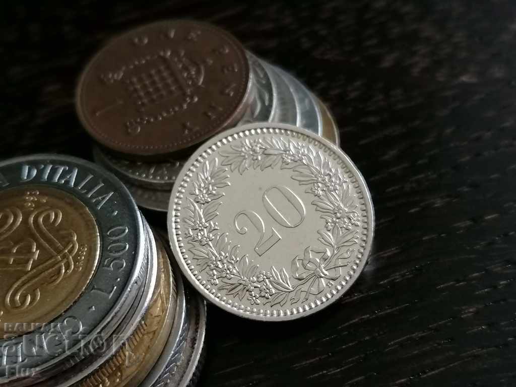 Monedă - Elveția - 20 rapiți 2009